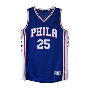 Philadelphia 76ers Fanatics Jersey Kids Medium Ben Simmons 25 Blue Basketball